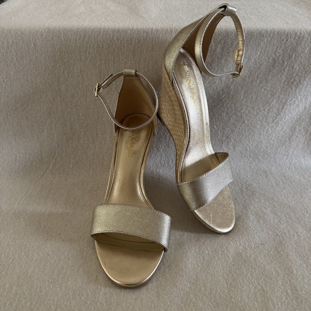 LILLY PULITZER BRIDGETTE WEDGE SANDALS SIZE 9M